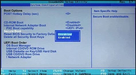 UEFI firmware requirements .